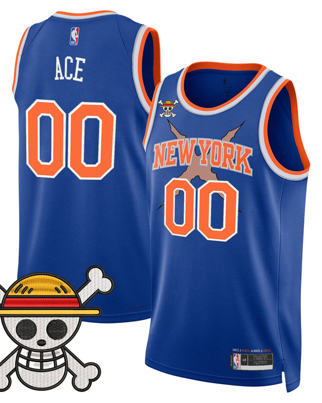 Men's New York Knicks x One Piece Swingman Jersey- Stitched