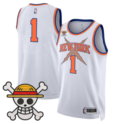 Men's New York Knicks x One Piece Swingman Jersey- Stitched