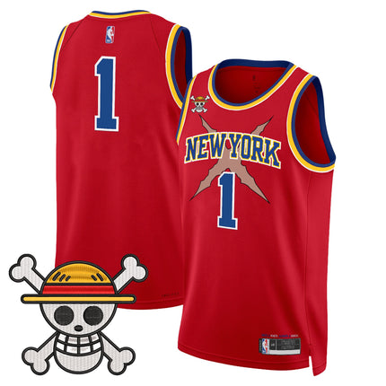 Men's New York Knicks x One Piece Swingman Jersey- Stitched