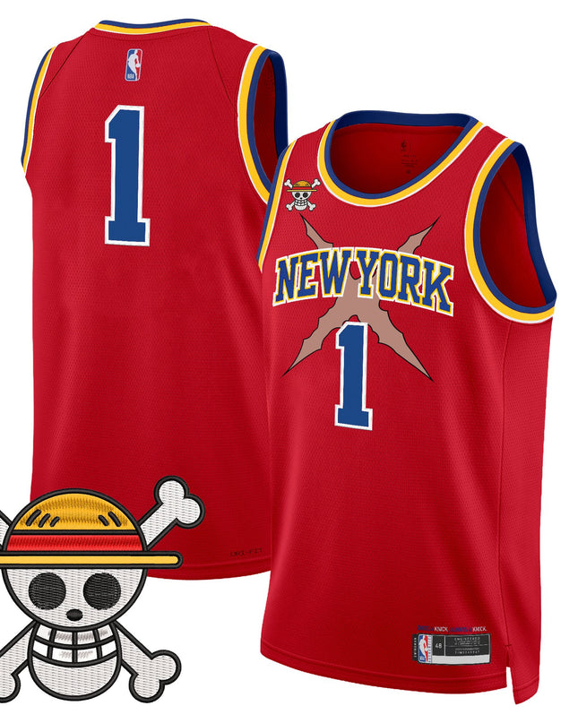 Men's New York Knicks x One Piece Swingman Jersey- Stitched