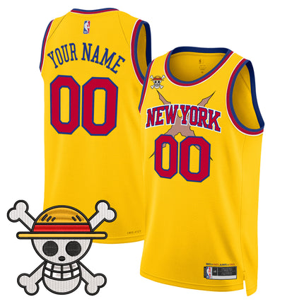 New York Knicks x One Piece Swingman Custom Jersey- Stitched