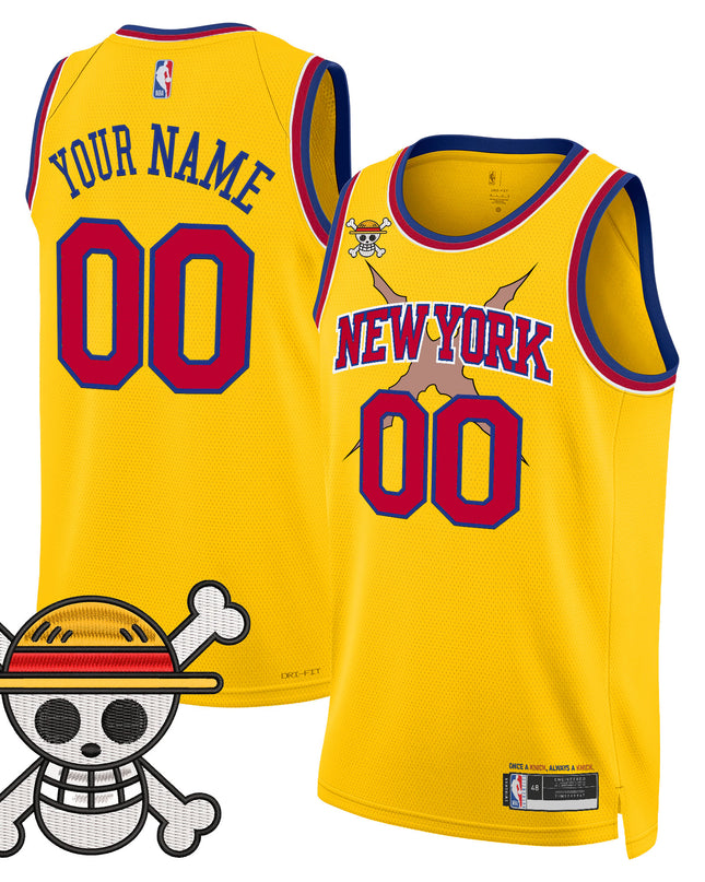 New York Knicks x One Piece Swingman Custom Jersey- Stitched