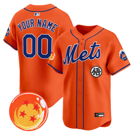 New York Mets x Dragon Ball Vapor Premier Limited Custom Jersey - All Stitched