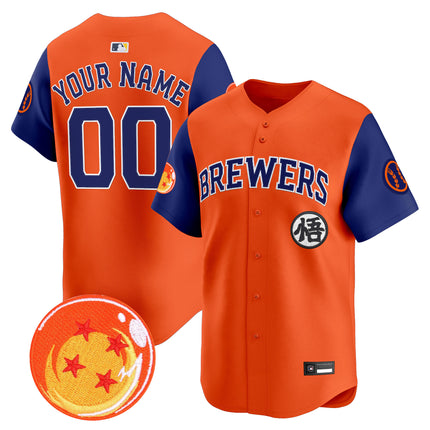 Milwaukee Brewers x Dragon Ball Vapor Premier Limited Custom Jersey - All Stitched
