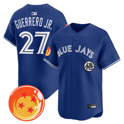 Men's Blue Jays x Dragon Ball Vapor Premier Limited Jersey - All Stitched