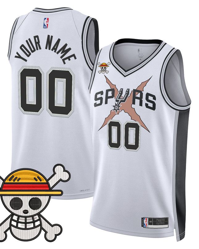 San Antonio Spurs x One Piece Custom Jersey Collection - Stitched