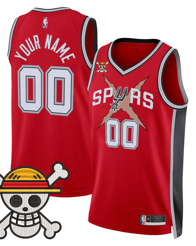 San Antonio Spurs x One Piece Custom Jersey Collection - Stitched