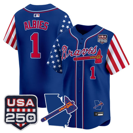 Men's Atlanta Braves "America 250 Edition" Vapor Premier Limited Jersey - All Stitched