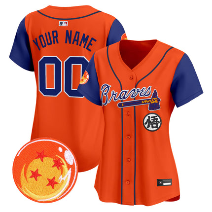 Atlanta Braves x Dragon Ball Vapor Premier Limited Custom Jersey - All Stitched
