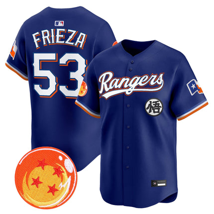 Men's Texas Rangers x Dragon Ball Vapor Premier Limited Jersey - All Stitched