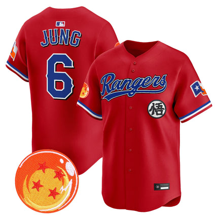 Men's Texas Rangers x Dragon Ball Vapor Premier Limited Jersey - All Stitched