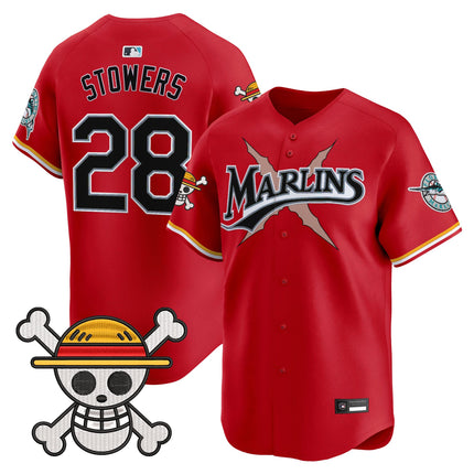 Men's Miami Marlins x One Piece Vapor Premier Limited Jersey - Stitched
