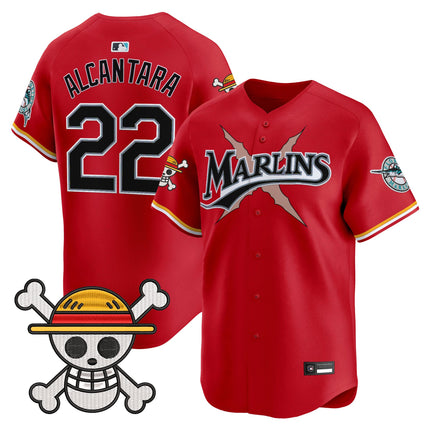 Men's Miami Marlins x One Piece Vapor Premier Limited Jersey - Stitched