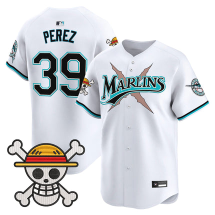 Men's Miami Marlins x One Piece Vapor Premier Limited Jersey - Stitched