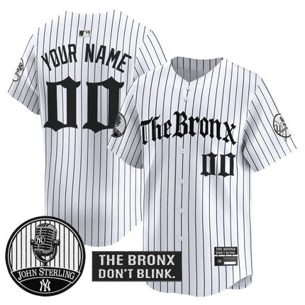 Yankees "The Bronx Gothic" Vapor Premier Limited Custom Jersey - John Sterling Patch - All Stitched