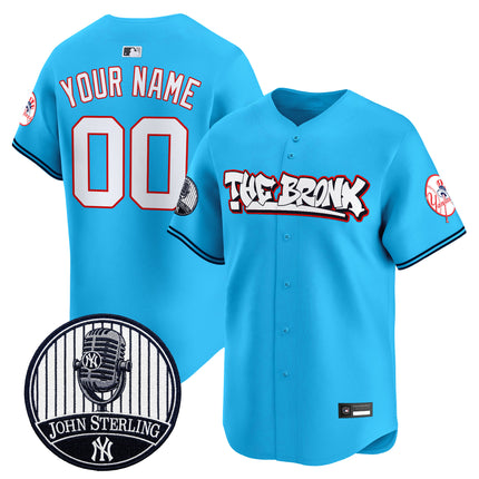 New York Yankees "The Bronx Graffiti" Vapor Premier Limited Custom Jersey - John Sterling Patch - All Stitched