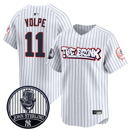 Men's New York Yankees "The Bronx Graffiti" Vapor Premier Limited Jersey - John Sterling Patch - All Stitched