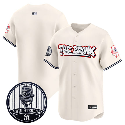 Men's New York Yankees "The Bronx Graffiti" Vapor Premier Limited Jersey - John Sterling Patch - All Stitched