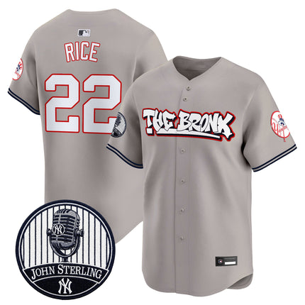 Men's New York Yankees "The Bronx Graffiti" Vapor Premier Limited Jersey - John Sterling Patch - All Stitched