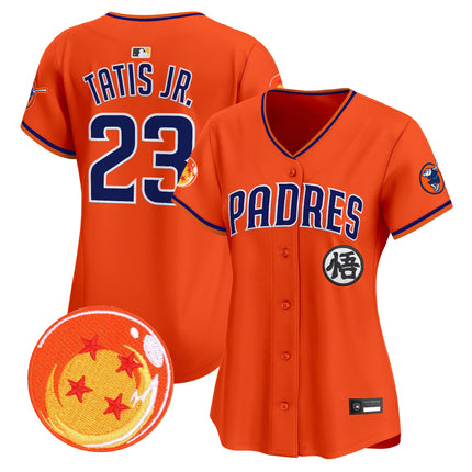 Women's Padres x Dragon Ball Vapor Premier Limited Jersey - All Stitched
