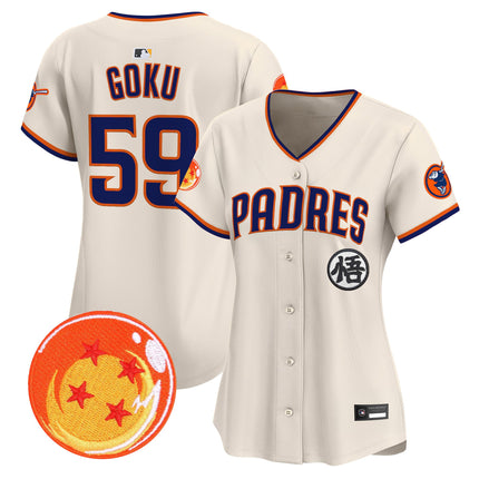 Women's Padres x Dragon Ball Vapor Premier Limited Jersey - All Stitched