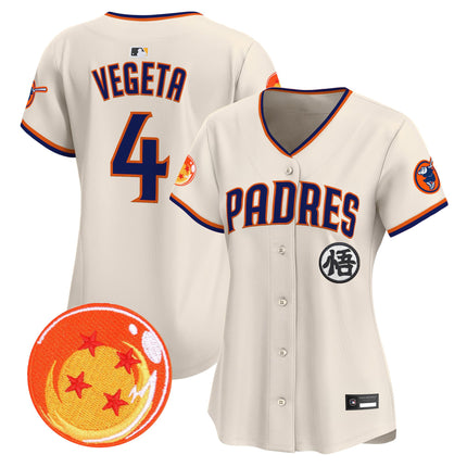 Women's Padres x Dragon Ball Vapor Premier Limited Jersey - All Stitched