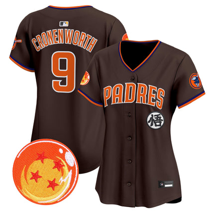 Women's Padres x Dragon Ball Vapor Premier Limited Jersey - All Stitched