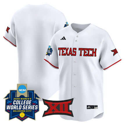 Men's size - Texas Tech Red Raiders Softball 2026 World Series (WCWS) Vapor Premier Limited Jersey - All Stitched