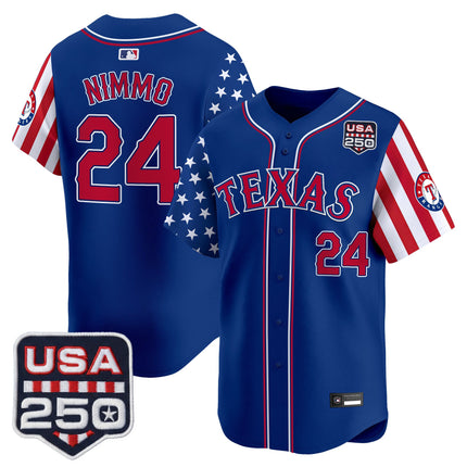 Men's Texas Rangers "America 250 Edition" Vapor Premier Limited Jersey - All Stitched