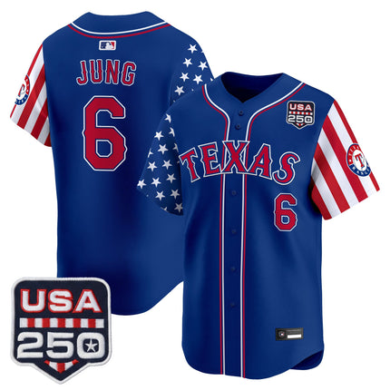 Men's Texas Rangers "America 250 Edition" Vapor Premier Limited Jersey - All Stitched