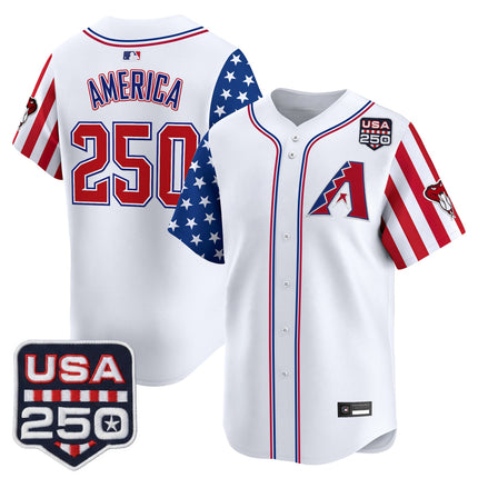 Men's Arizona Diamondbacks "America 250 Edition" Vapor Premier Limited Jersey - All Stitched