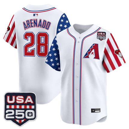 Men's Arizona Diamondbacks "America 250 Edition" Vapor Premier Limited Jersey - All Stitched