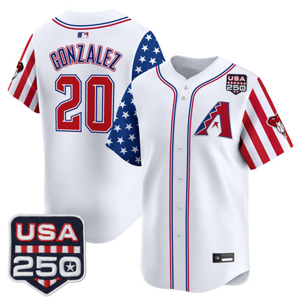 Men's Arizona Diamondbacks "America 250 Edition" Vapor Premier Limited Jersey - All Stitched
