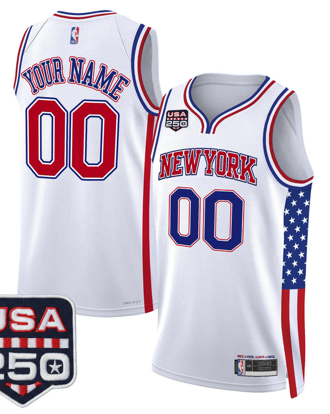 New York Knicks "America 250 Edition" Custom Swingman Jersey - All Stitched