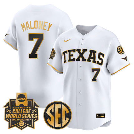 Men's size - Texas Longhorns Softball 2026 World Series (WCWS) Vapor Premier Limited Jersey - All Stitched