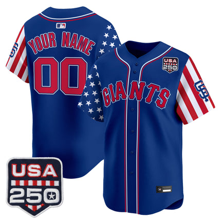 San Francisco Giants "America 250 Edition" Vapor Premier Limited Custom Jersey - All Stitched