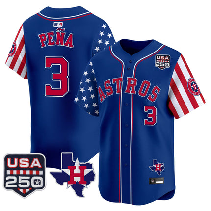 Men's Houston Astros "America 250 Edition" Vapor Premier Limited Jersey - All Stitched