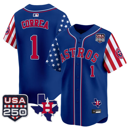 Men's Houston Astros "America 250 Edition" Vapor Premier Limited Jersey - All Stitched