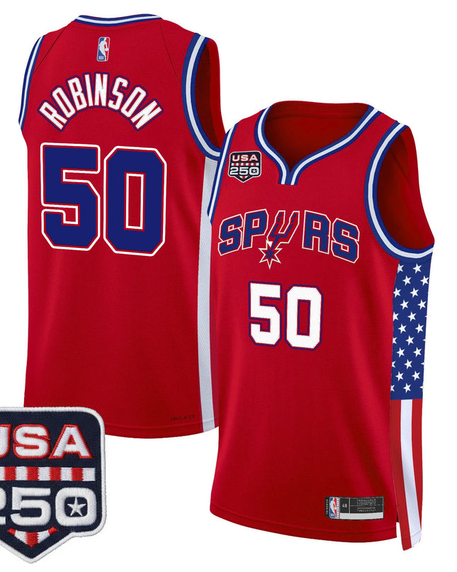 Men's San Antonio Spurs "America 250 Edition" Swingman Jersey - All Stitched