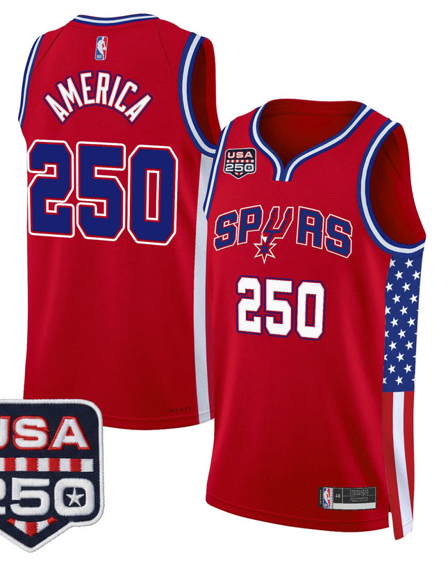 Men's San Antonio Spurs "America 250 Edition" Swingman Jersey - All Stitched