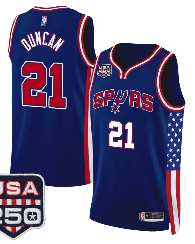 Men's San Antonio Spurs "America 250 Edition" Swingman Jersey - All Stitched