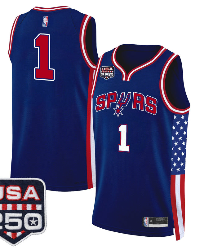 Men's San Antonio Spurs "America 250 Edition" Swingman Jersey - All Stitched
