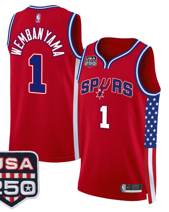 Men's San Antonio Spurs "America 250 Edition" Swingman Jersey - All Stitched