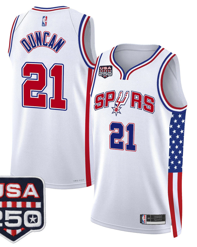 Men's San Antonio Spurs "America 250 Edition" Swingman Jersey - All Stitched