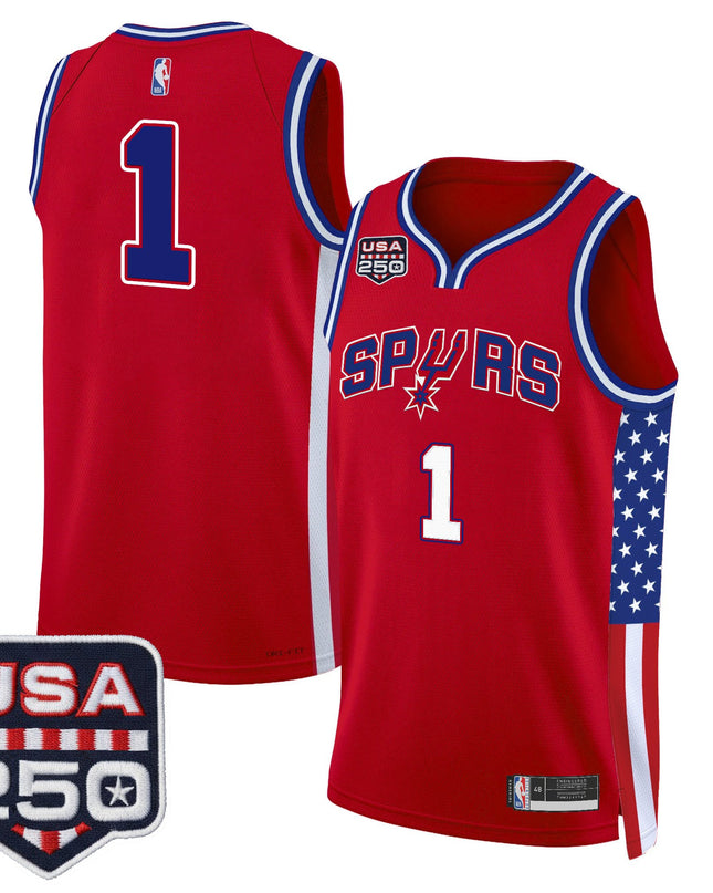 Men's San Antonio Spurs "America 250 Edition" Swingman Jersey - All Stitched