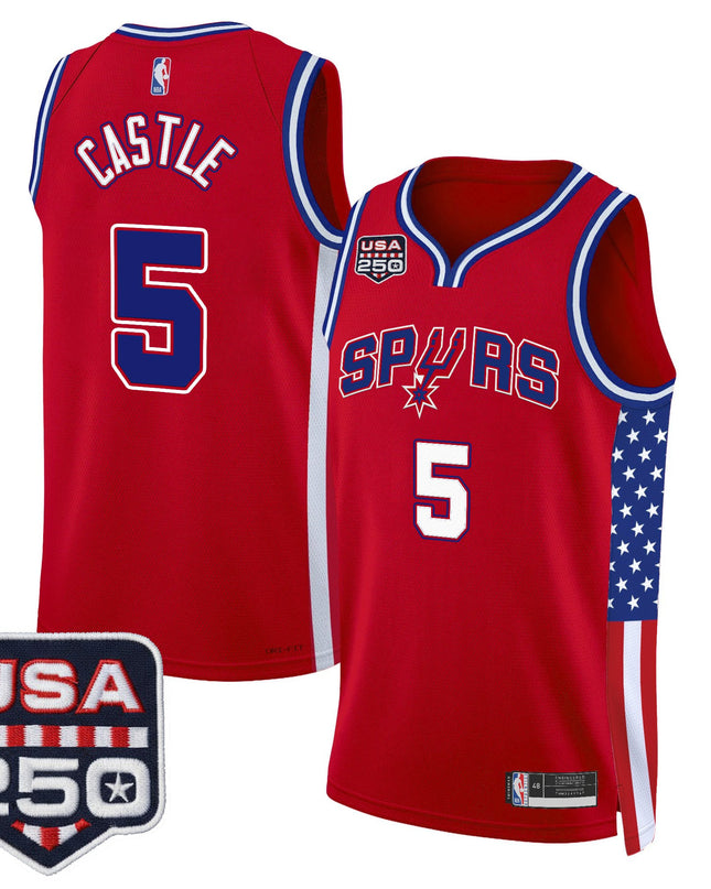 Men's San Antonio Spurs "America 250 Edition" Swingman Jersey - All Stitched