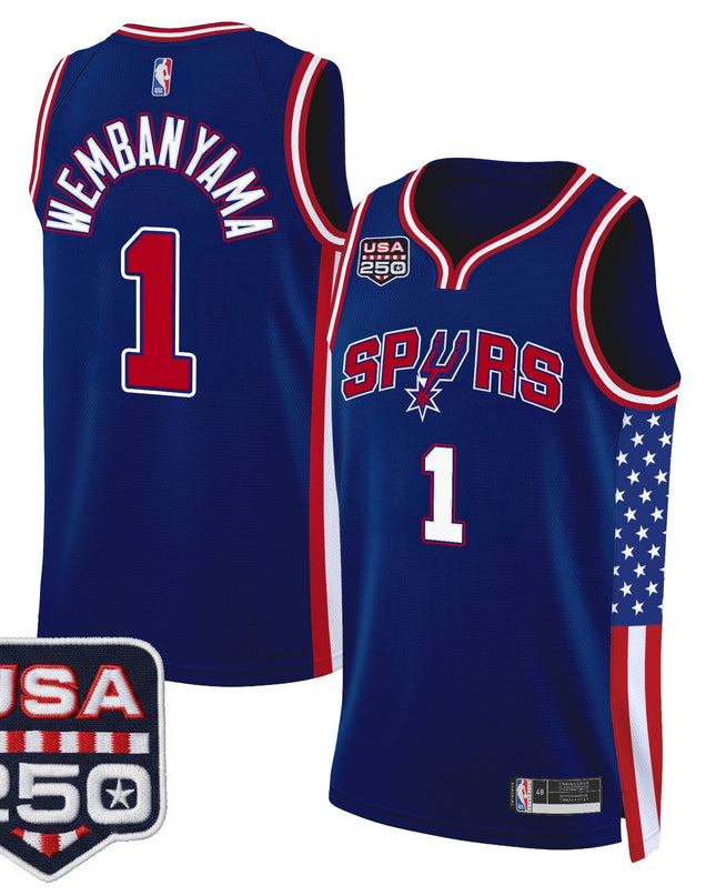 Men's San Antonio Spurs "America 250 Edition" Swingman Jersey - All Stitched