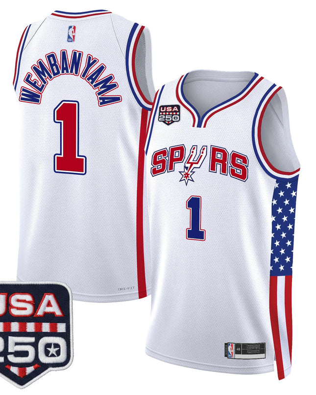 Men's San Antonio Spurs "America 250 Edition" Swingman Jersey - All Stitched