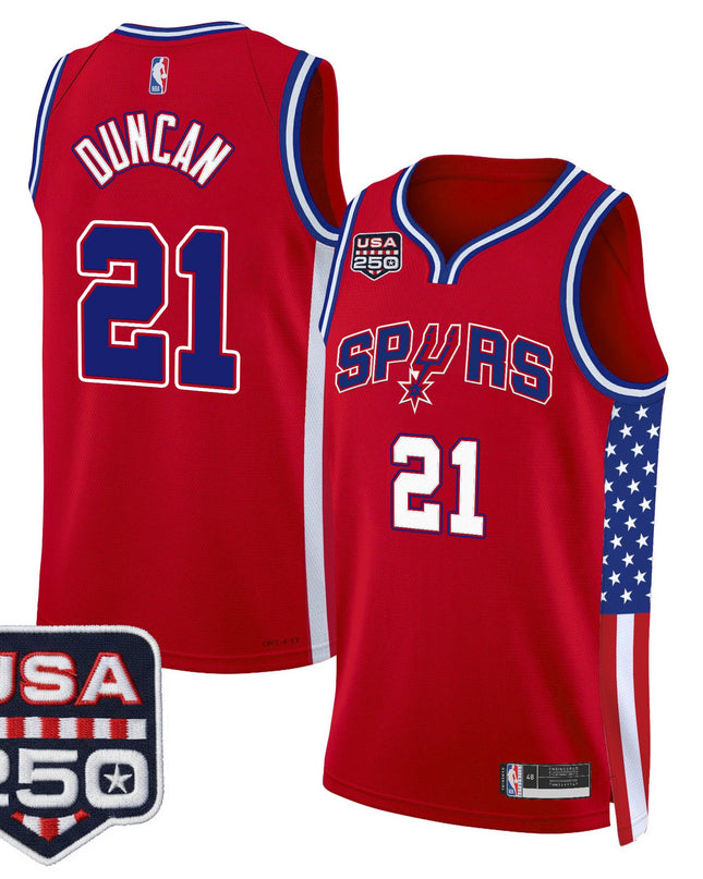 Men's San Antonio Spurs "America 250 Edition" Swingman Jersey - All Stitched