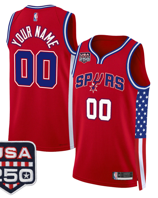 San Antonio Spurs "America 250 Edition" Custom Swingman Jersey - All Stitched
